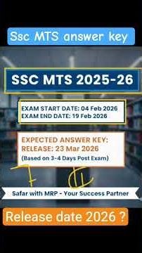 SSC MTS answer key 2026 ? itne dino me aaygi answer key || #shorts #sscmts #exam #views #tranding