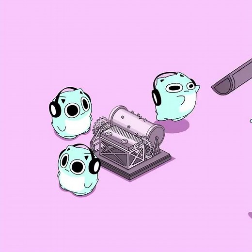 BLUE HAMHAM - Tiny music box players