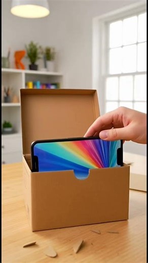 Turn your phone into a portable projector using a shoebox #Shorts