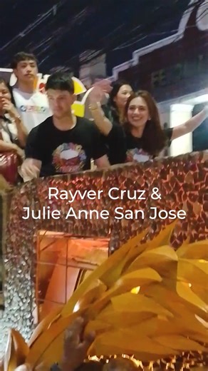 4.3K views · 16 reactions | Rayver Cruz & Julie Anne San Jose spotted riding the Float Parade. Crowd went wild!  | DieT | Facebook