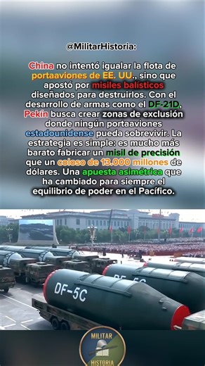 Los misiles "mata-portaaviones" de China 🎯🌊