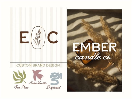 Custom Branding Kit, Candle Brand Identity, Logo Suite & Brand Guidelines, Custom Logo Design, Brand Identity, Logo for Small Business - Etsy