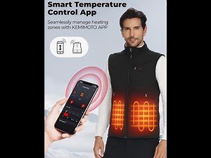 KEMIMOTO Lightweight Heated Vest with Battery Pack, APP or Vest Temp Control for Men or Woman-WOW!