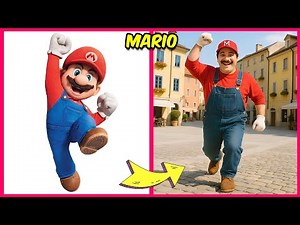 The Super Mario Bros. Movie in REAL LIFE 👲🏻🍄 + Guess The Characters by their VOICE & DANCE