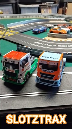 Truck Racing on our Triple Crossover 9x5 Layout! See description :)
