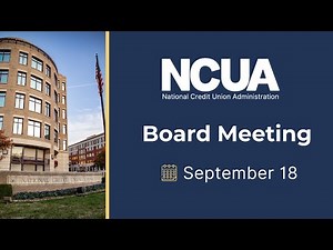 2025 September NCUA Board Meeting
