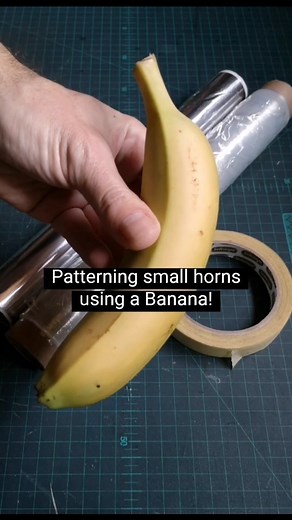 Happy Sunday! Here's an easy way to pattern small horns using a banana! For bigger horns, you could use a nice curved cucumber! It may seem like a bit of a process but once you've done it you will have the pattern forever! This is a great way to make hollow horns for cosplay, props and Halloween costumes! 😁 For this demonstration I used a dense 5mm EVA foam! . #cosplayerofinstagram #sundays #wip #foamsmith #banana #halloween #halloweencostume #diycrafts #sundays #reels #instagramreels | Lucas M