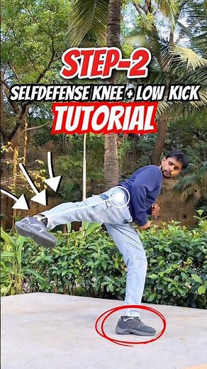 Selfdefense knee block + Low kick tutorial 🥋💥#mma #selfdefense #trending #viral #shorts #muaythai