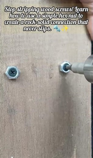 How To Secure Wood Screws Using Hex Nuts
