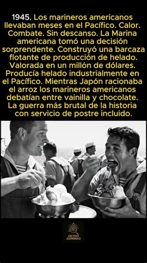 La Marina americana construyó una barcaza de helado de un millón de dólares en el Pacífico