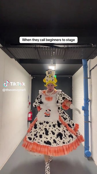 When they call beginners to stage! @Eric Morecambe Centre @polkadotpantomimes