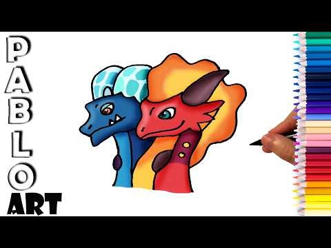 How to draw Chill and Char from Prodigy math game | step by step