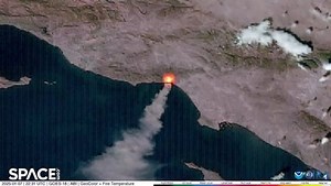 Palisades fire rages in Southern California in stunning satellite time-lapse