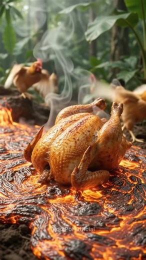 La-La-La-Lava Chicken in Real Life! 🌋🍗 😂