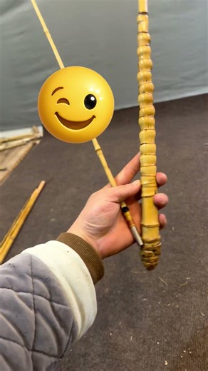 Would YOU fish with a homemade bamboo rod? 🤔#angler#fishing#DIY Bamboo Fishing Rod