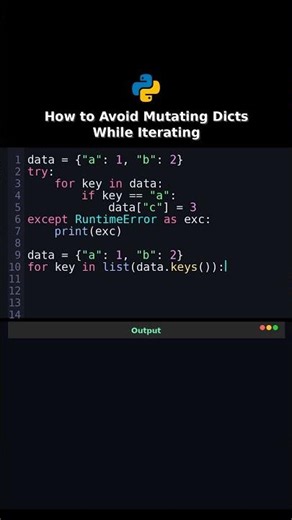 How to Avoid Mutating Dicts While Iterating #mutation