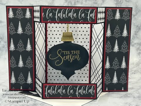Stampin' Up Modern Christmas Open Bay Window Card Tutorial
