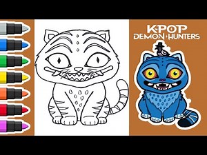 Coloring Derpy Tiger | KPop Demon Hunters Coloring Page