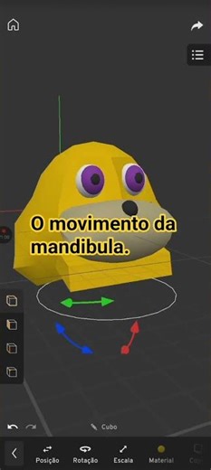 o movimento da mandibula.