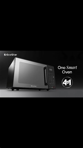 One Oven. Infinite Possibilities. Introducing the EcoStar 4-in-1 Microwave, where smart technology meets everyday convenience to elevate your kitchen experience. With four powerful cooking functions in one oven, it lets you bake, grill, reheat, and defrost effortlessly, making everything from quick snacks to full meals easier than ever. Featuring Smart Auto-Cook Programs for consistently perfect results and hassle-free auto defrost for added convenience, the EcoStar 4-in-1 Microwave is designed 