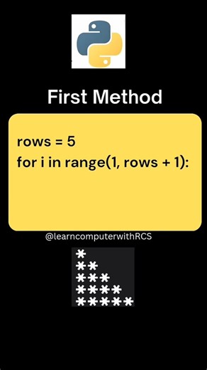 Print a triangle in Python 💻#coding #funny #shorts #memes @LearnComputerWithRCS