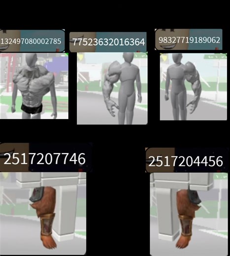 Id codes on buff monster body that's all thx #makemefamous #tut #fyppppppppppppppppppppppp