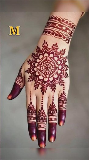 simple and easy mehndi design for hands #mehndi #mehandi #mehndidesign #shortvideo