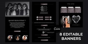 Dark Acuity Scheduling Site Template, Editable DIY Booking Site Template, Hair Stylist Booking Site Template, Hair Stylist Acuity Template - Etsy