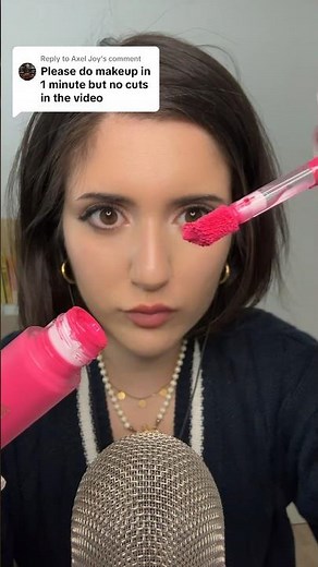ASMR doing your makeup without cuts 👀 #asmr #shorts #shortsvideo