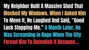 19K views · 255 reactions | My Neighbor Built A Massive Shed That Blocked My Windows. When I Asked Him To Move It, He Laughed And Said, “Good Luck Stopping Me.” A Month Later, He Was Screaming In Rage When The City Forced Him To Demolish It Because… - Reddit Stories #reddit #redditstories #redditaita #redditpost #redditdrama #redditupdates #redditrelationship #redditadvice | Reddit Relationships Stories | Facebook