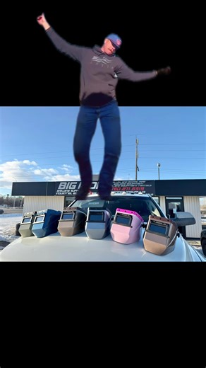 When that fresh order of @Pipeliners Cloud Shows up! Swing by the shop and check out custom welding helmet wall! Bigironweldingsupply.ca #tigwelder #rigwelder #welder #oilfield #weldinghelmet