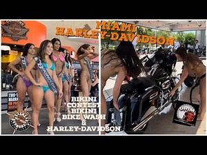 Miami Harley-Davidson Bikini Contest ~ Bikini Bike Wash #harleydavidson #motorcycle