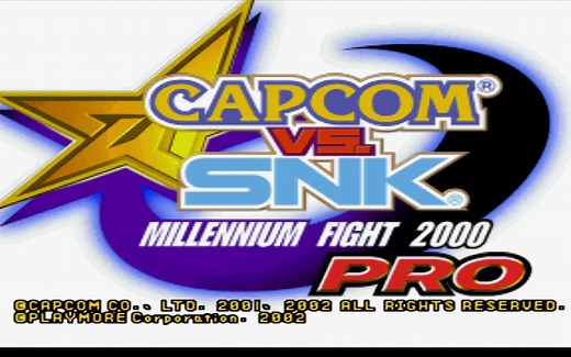 街机移植游戏，PS1版《CAPCOM VS SNK千年之战加强版》