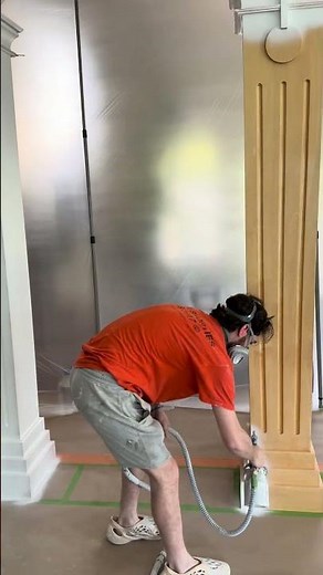 Spraying Primer on Maple Columns | Fuji D6 + Gallery Series Primer