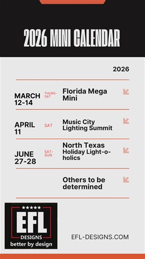 2026 Minis that EFL will be attending. If you are part of a mini watch your facebook groups. We do post in the groups about placing preorders for attendees 📌 | EFL Designs