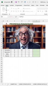 235K views · 4.4K reactions | Como obtener el promedio de las notas #Excel #office #tutorial | El Pollo Excel-ero | Facebook