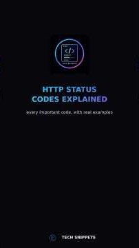 🌐 HTTP Status Codes Explained | 200 vs 404 vs 500 & More #HTTP #HTTPStatusCodes #RESTAPI #404