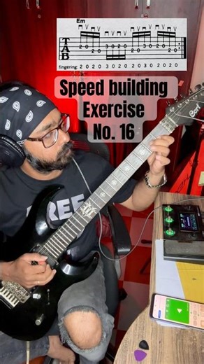 Speed Building Exercise No.16 🔥 | Fast Guitar Picking Practice