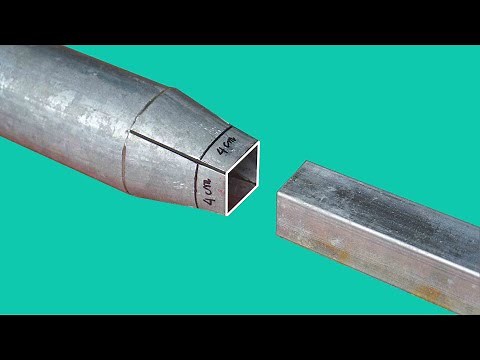 Cách nối ống tròn với sắt hộp không cùng kích thước ! Secret Pipe cutting tricks ( part 4 )