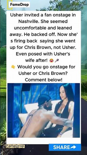 Woman Rejects Usher Onstage Now She's Firing Back 😳 #usher #chrisbrown #shorts
