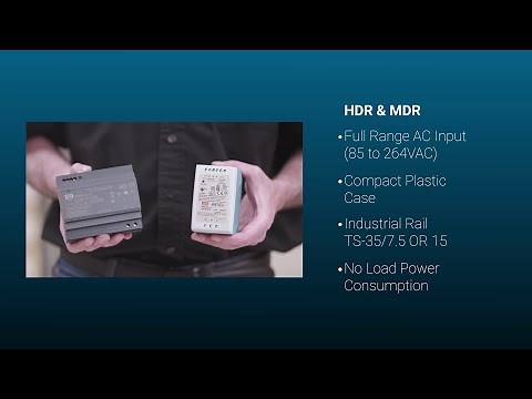 MEAN WELL DIN Rail Power Supplies - HDR & MDR Series