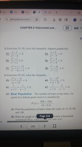 Bear Population The number of bears at any time t (in years) in... | Filo