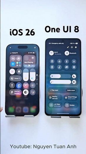 ios 26 vs one ui 8 control center