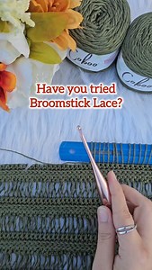 Did you know you could use a Ruler, a Broomstick, OR a Big Knitting Needle to create broomstick lace? . Something old.....mixed with something new!🧶🧶 I have been enjoying walking down memory lane as I work on this old design. I've only used the Broomstick Lace for the #SabrinaPullover & it's nice to go back & refresh my memory a bit. I really love how this stitch looks when it's done & how much drape it provides. I can't believe it's been 4 years since I've used this stitch last! Who knows, ma