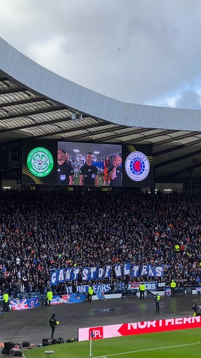Rangers fans pre-match display ahead of Old Firm semi final⤵️ | The Rangers Review