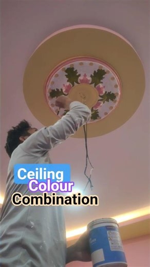 Ceiling Colour Combination 👍 Ceiling Colour Design #ceilingdesign#ceilingpainting #colour👍👍