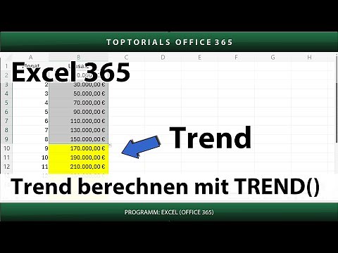 Calculate trends using the TREND() function | Excel 365 Tutorial