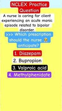 NCLEX Psych Trick: Practice Meds for Bipolar Mania #psychmeds #shorts #nclex #nclexreview