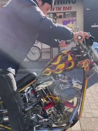 chopper started engine amd cool sound #chopperstyle #chopper #choppermotorcycle