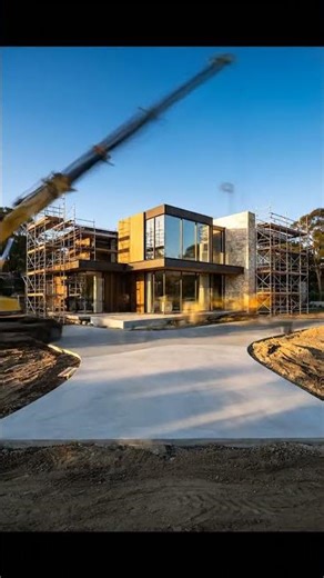 Luxury Modular Home Built timelapse